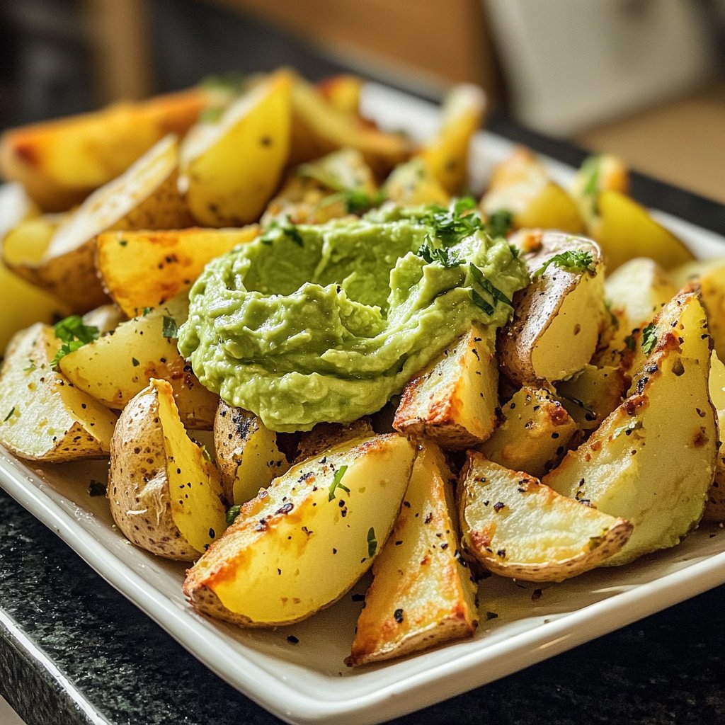 Ofenkartoffeln mit Avocado-Dip