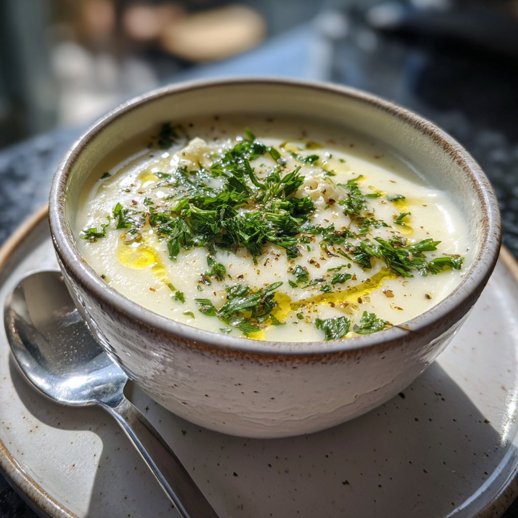 Blumenkohlsuppe mit Petersilie