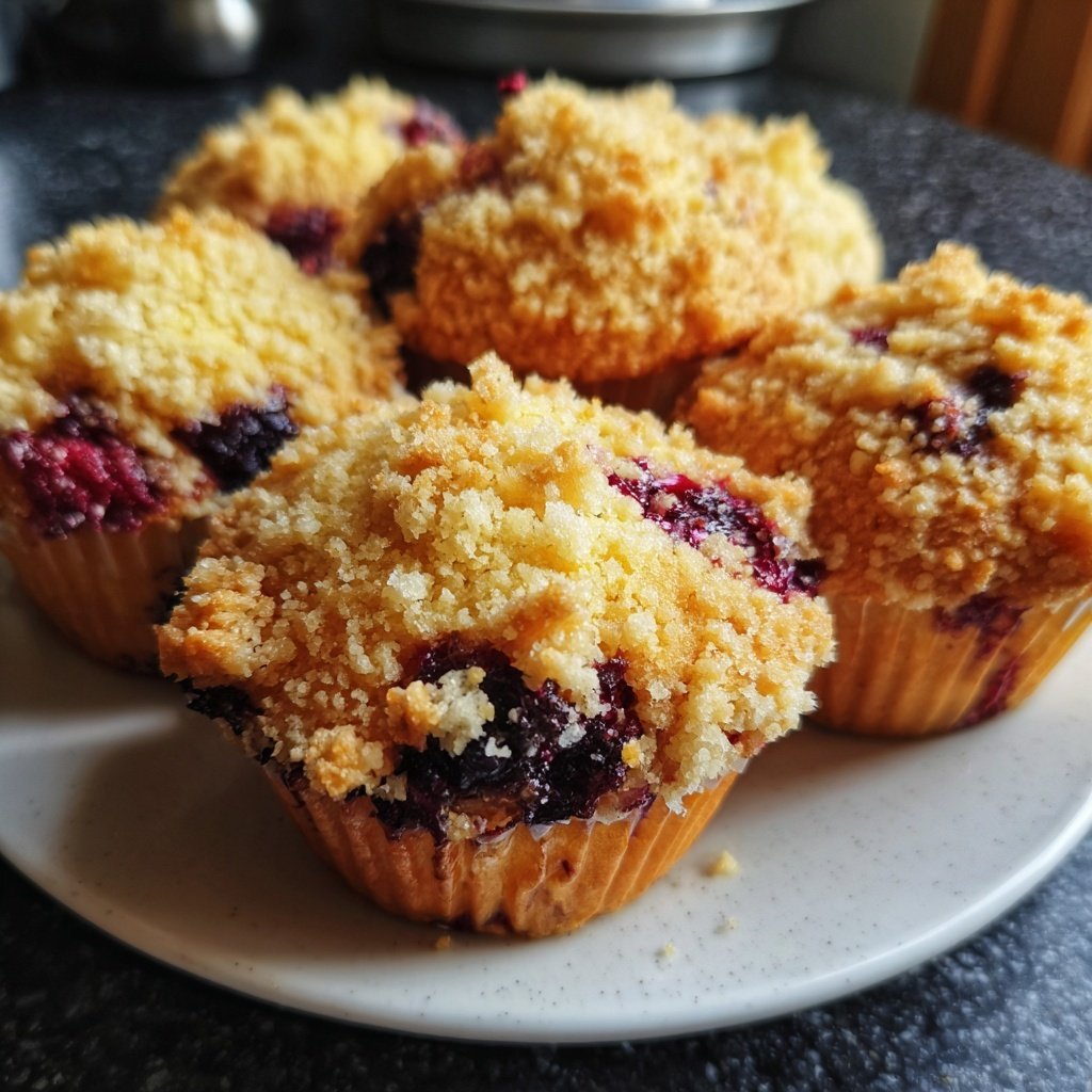 Muffins mit Beerenstreuseln