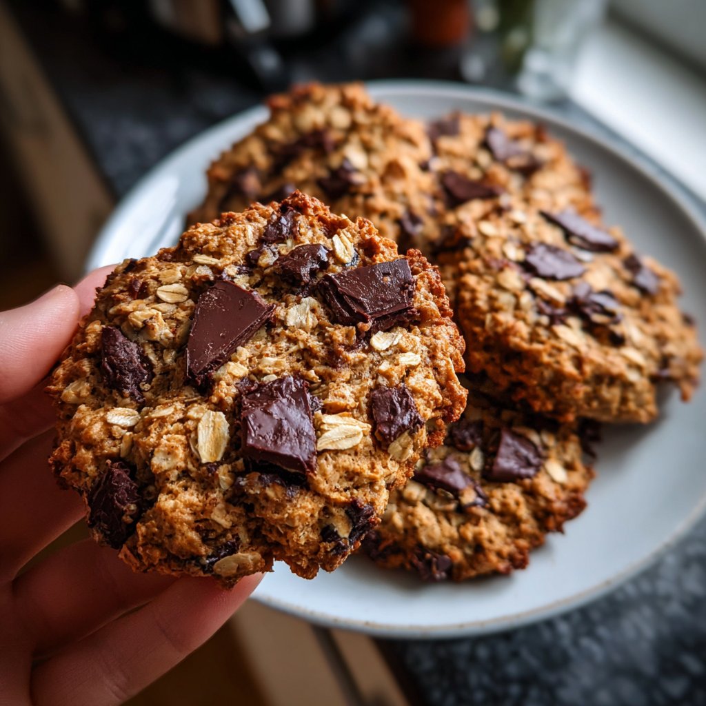 Cookies mit Haferflocken und Schokolade