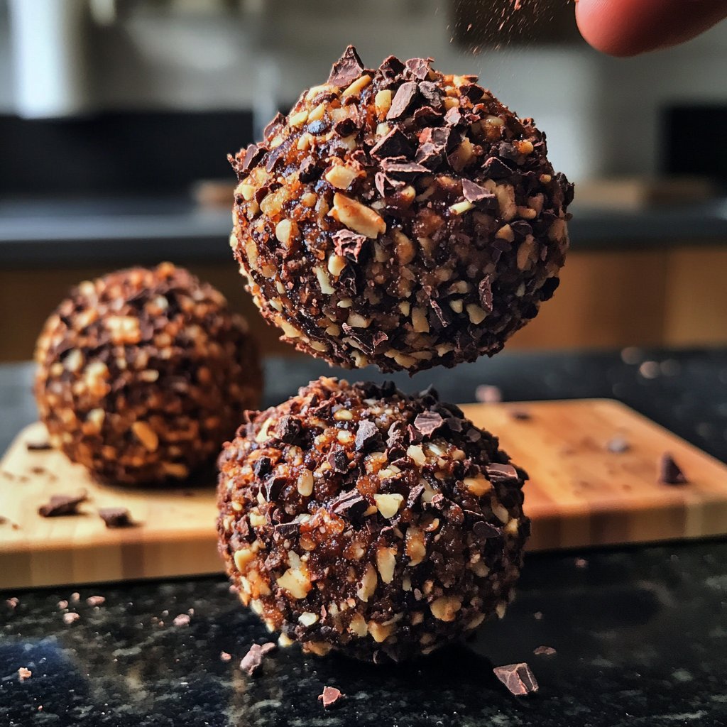 Protein Bällchen mit Kakao Nibs