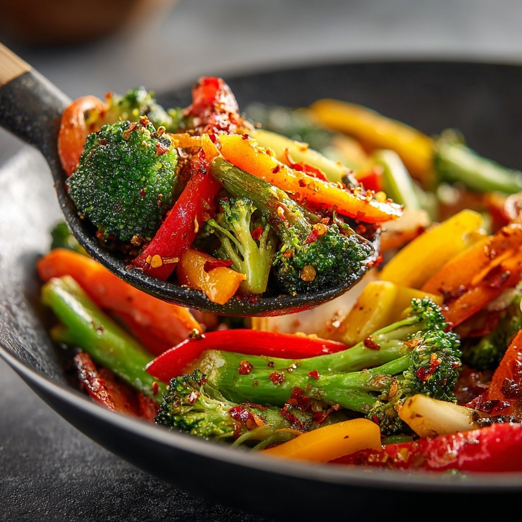 Asiatische Gemüsepfanne mit Chili