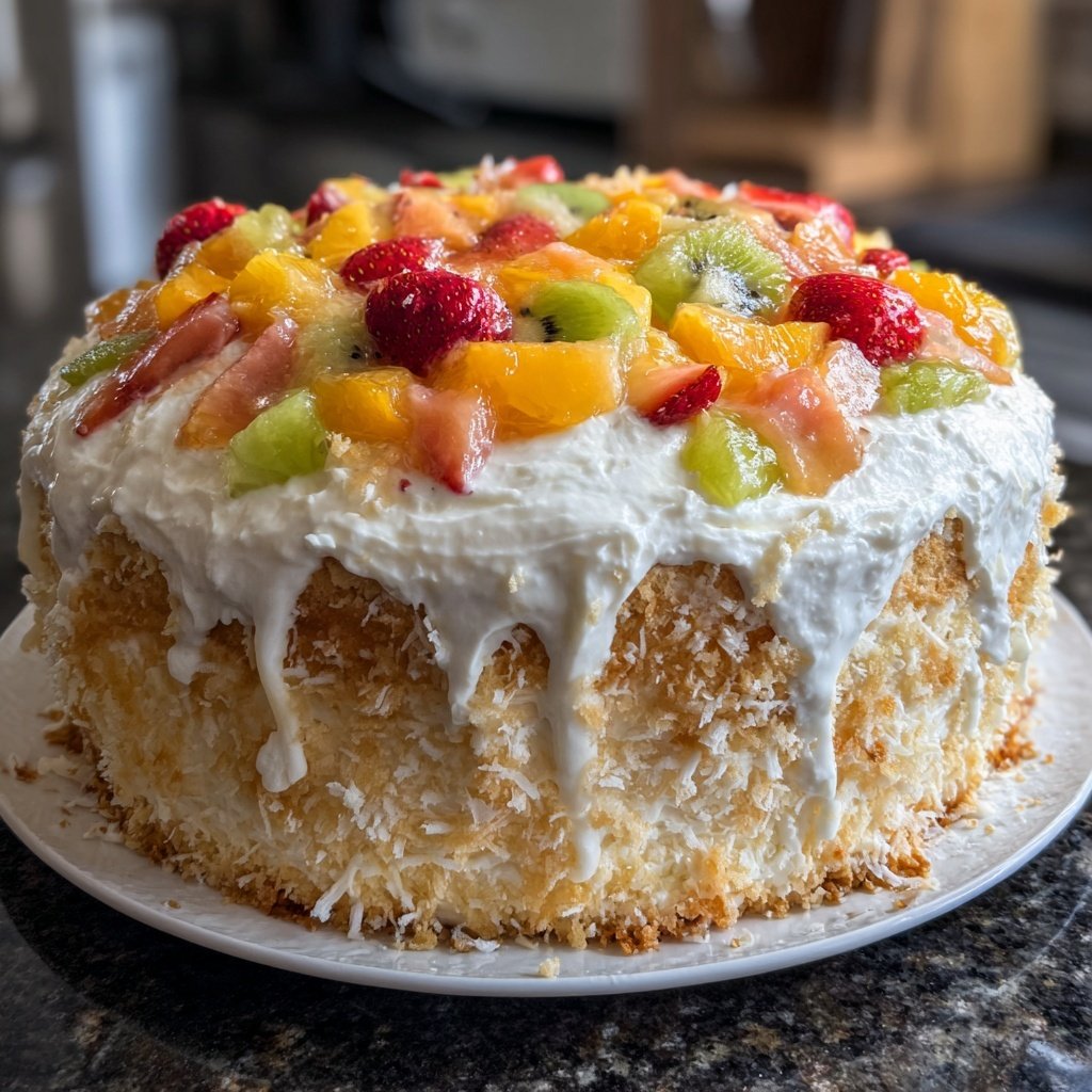 Geburtstagskuchen mit Fruchtfüllung