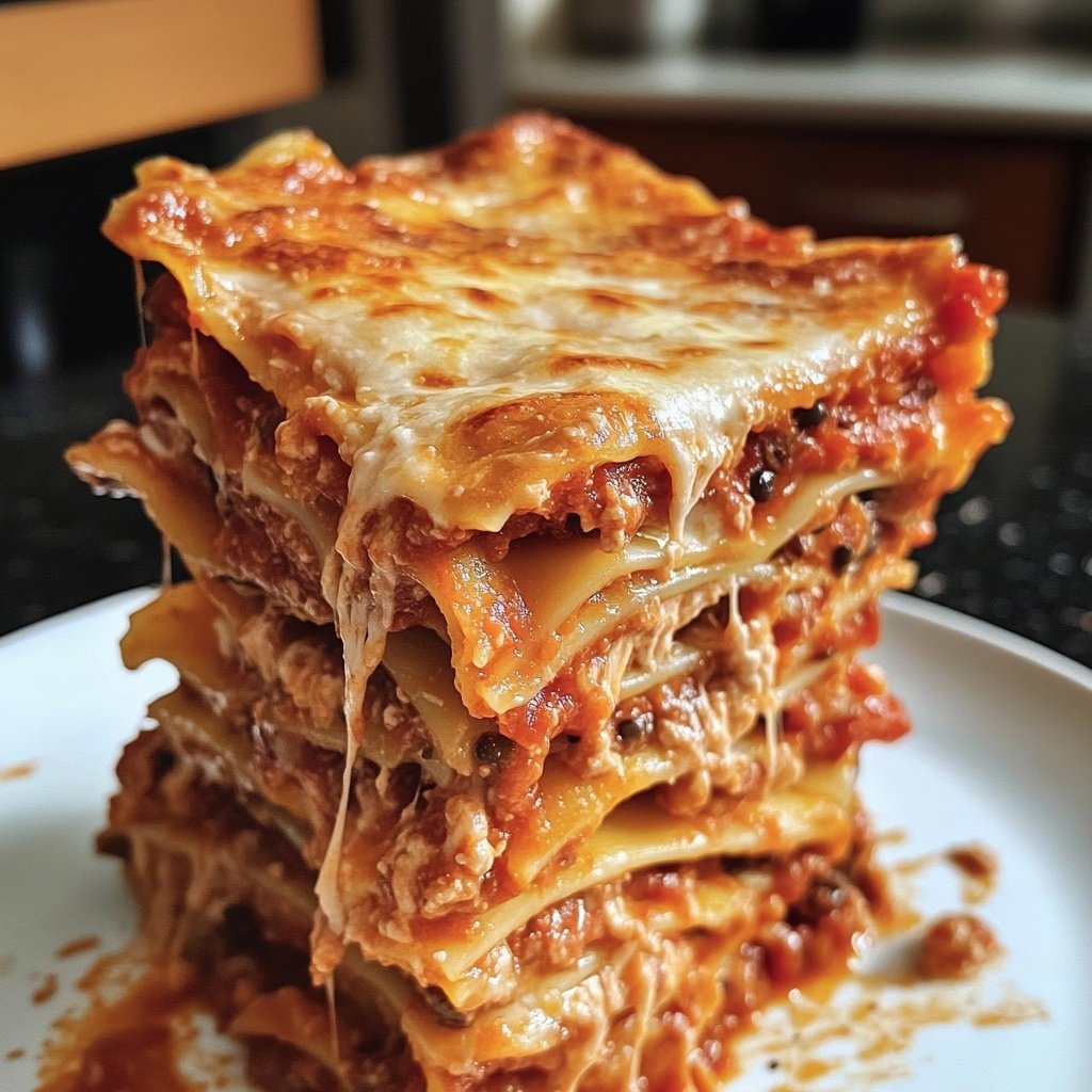 Lasagne mit Tomaten-Linsen-Sauce