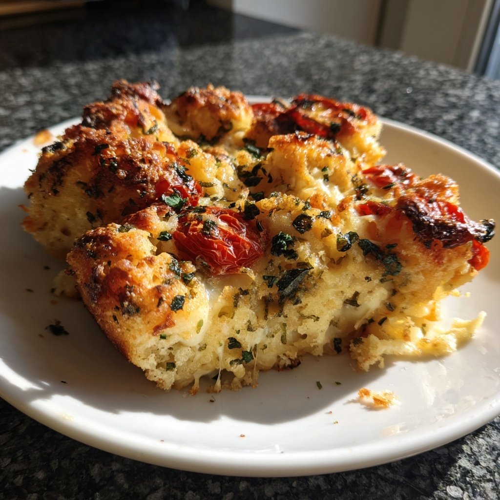 Nudelauflauf mit Tomaten und Mozzarella