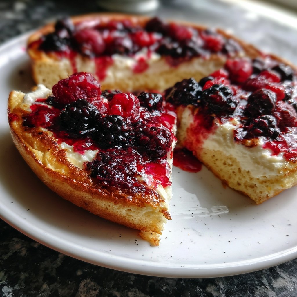 Pfannkuchen mit Beerenquark