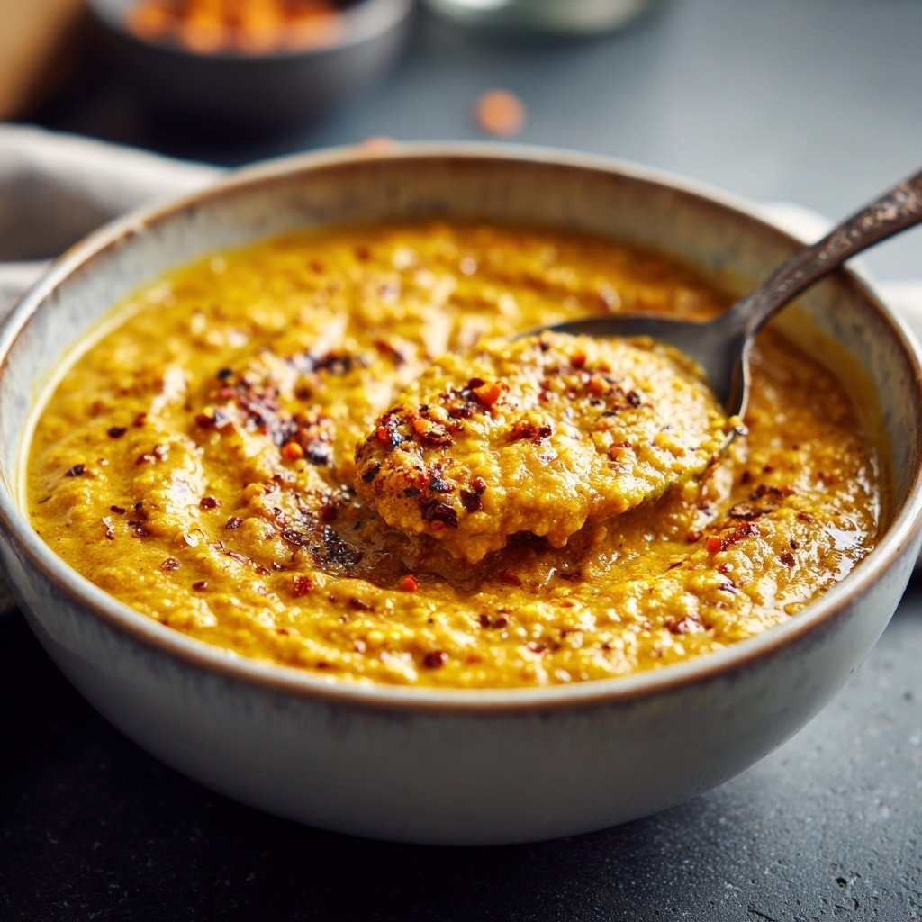 Vegetarisches Abendessen mit Linsencurry