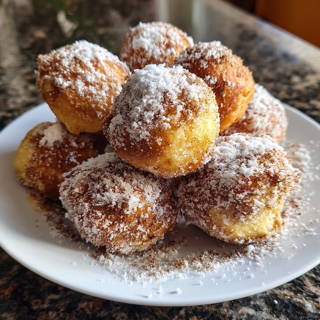 Quarkbällchen mit Zimt