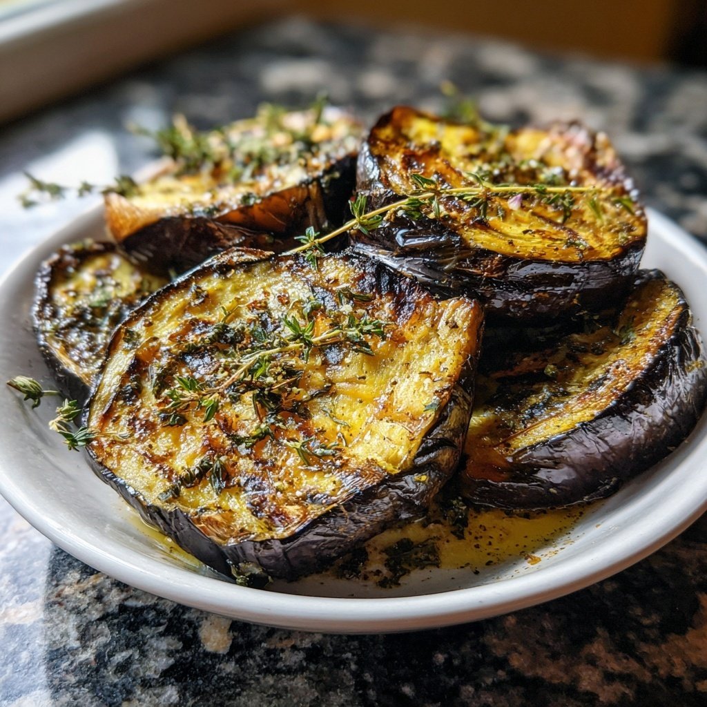 Auberginen aus dem Ofen mit Zitronenthymian