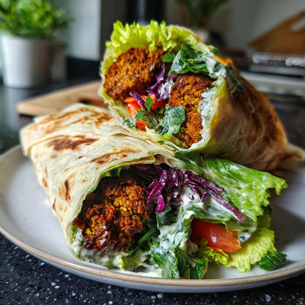 Wraps mit Falafel und Salat