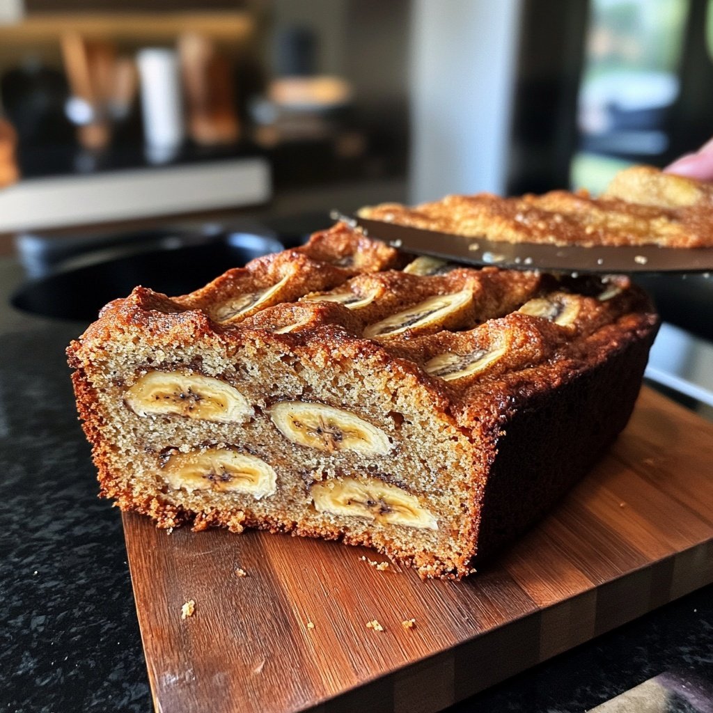 Saftiges Bananenbrot mit reifen Bananen