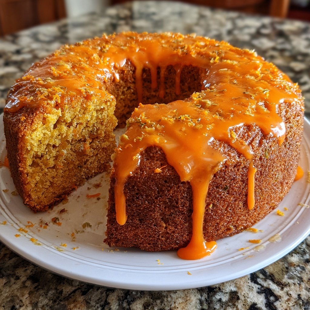 Karottenkuchen Mit Orangen Glasur