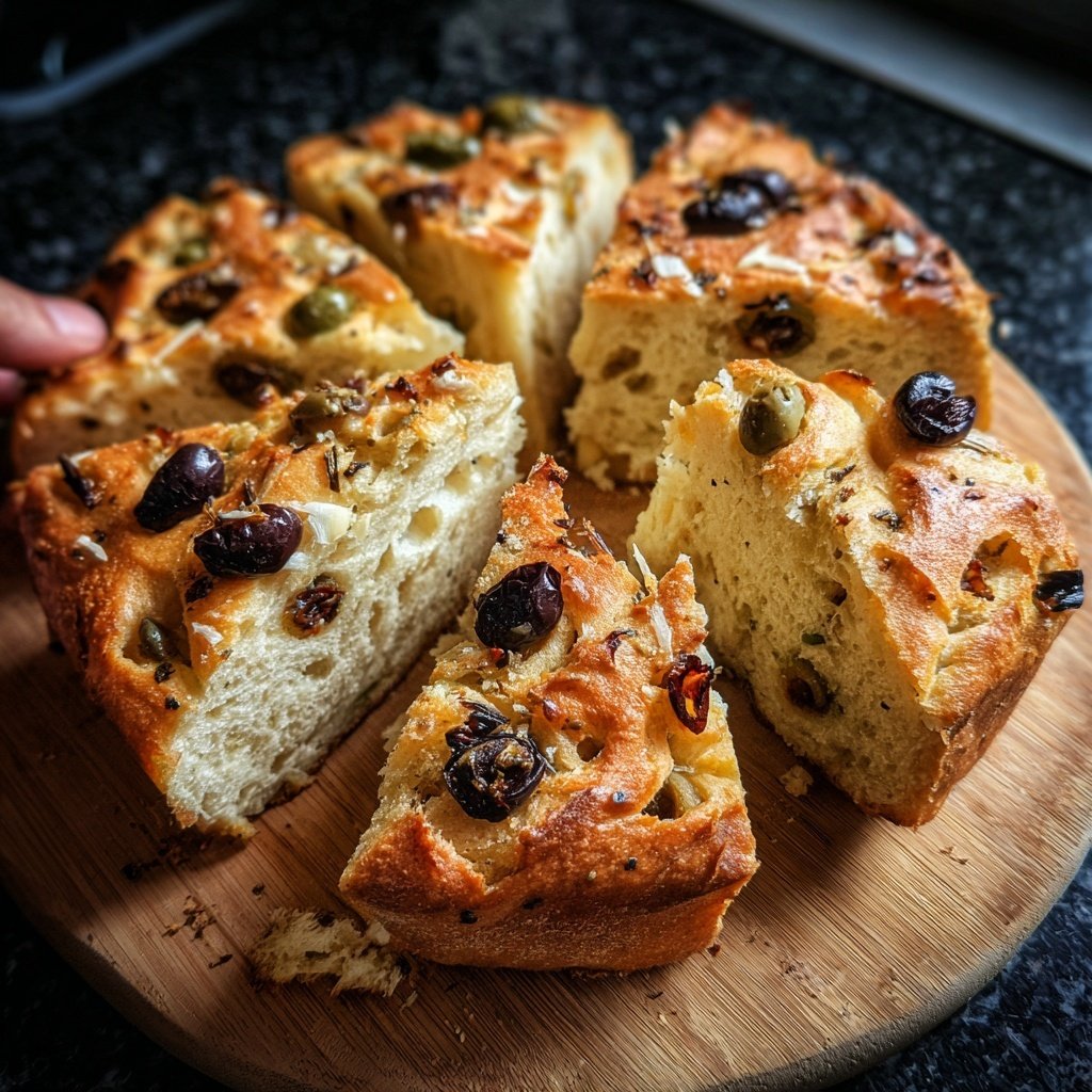 Zupfbrot Mit Oliven Stücken