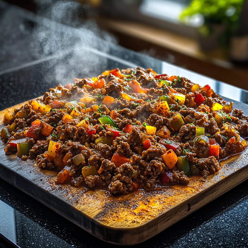 Hackfleisch Paprika Reis Pfanne