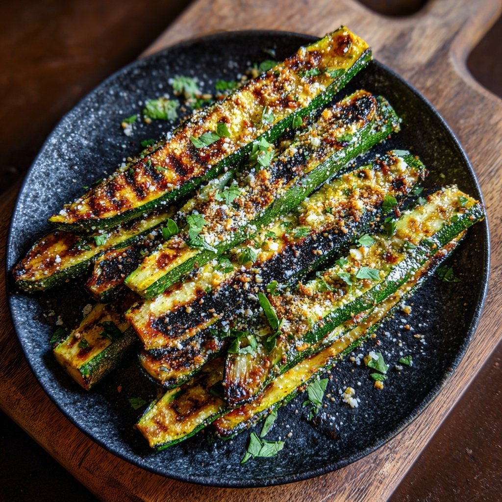 Gegrillte Zucchini Mit Parmesan