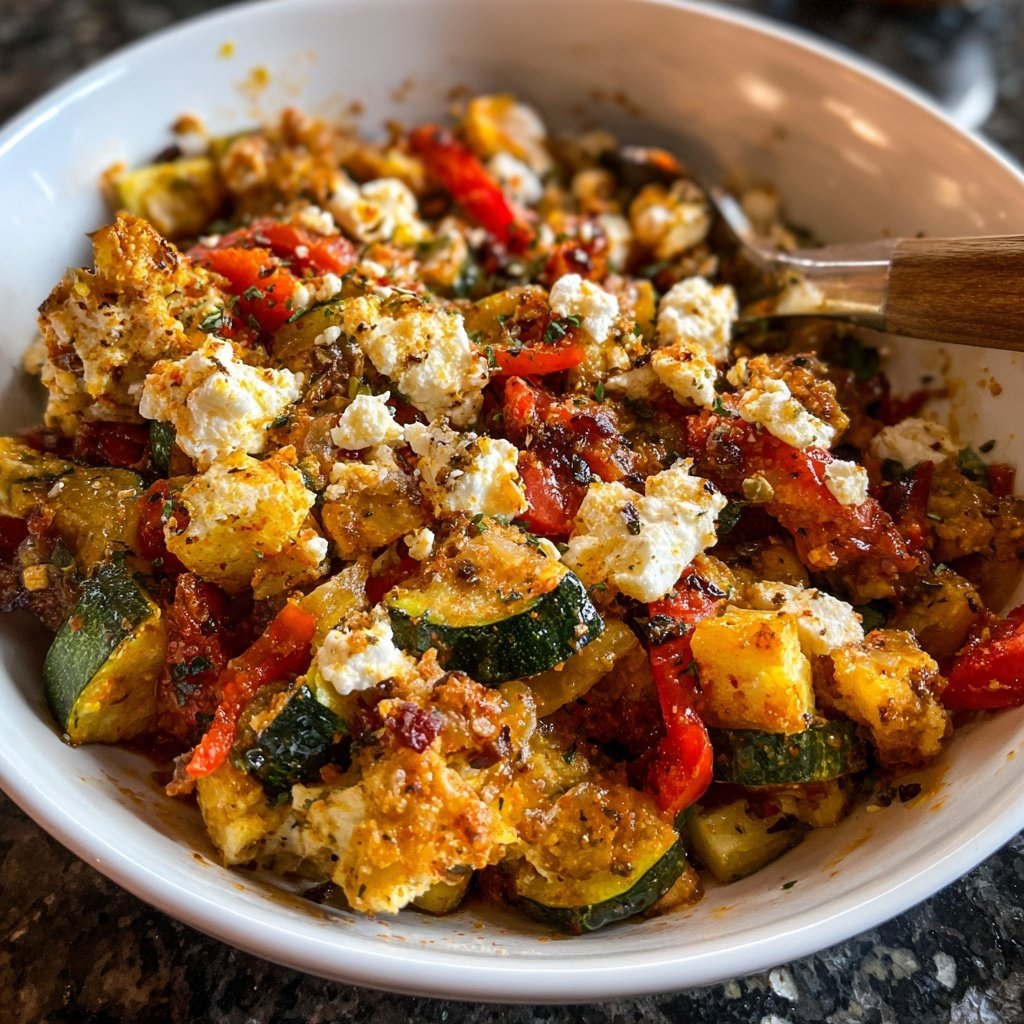Gesund & Leicht Mediterrane Gemüsepfanne mit Feta