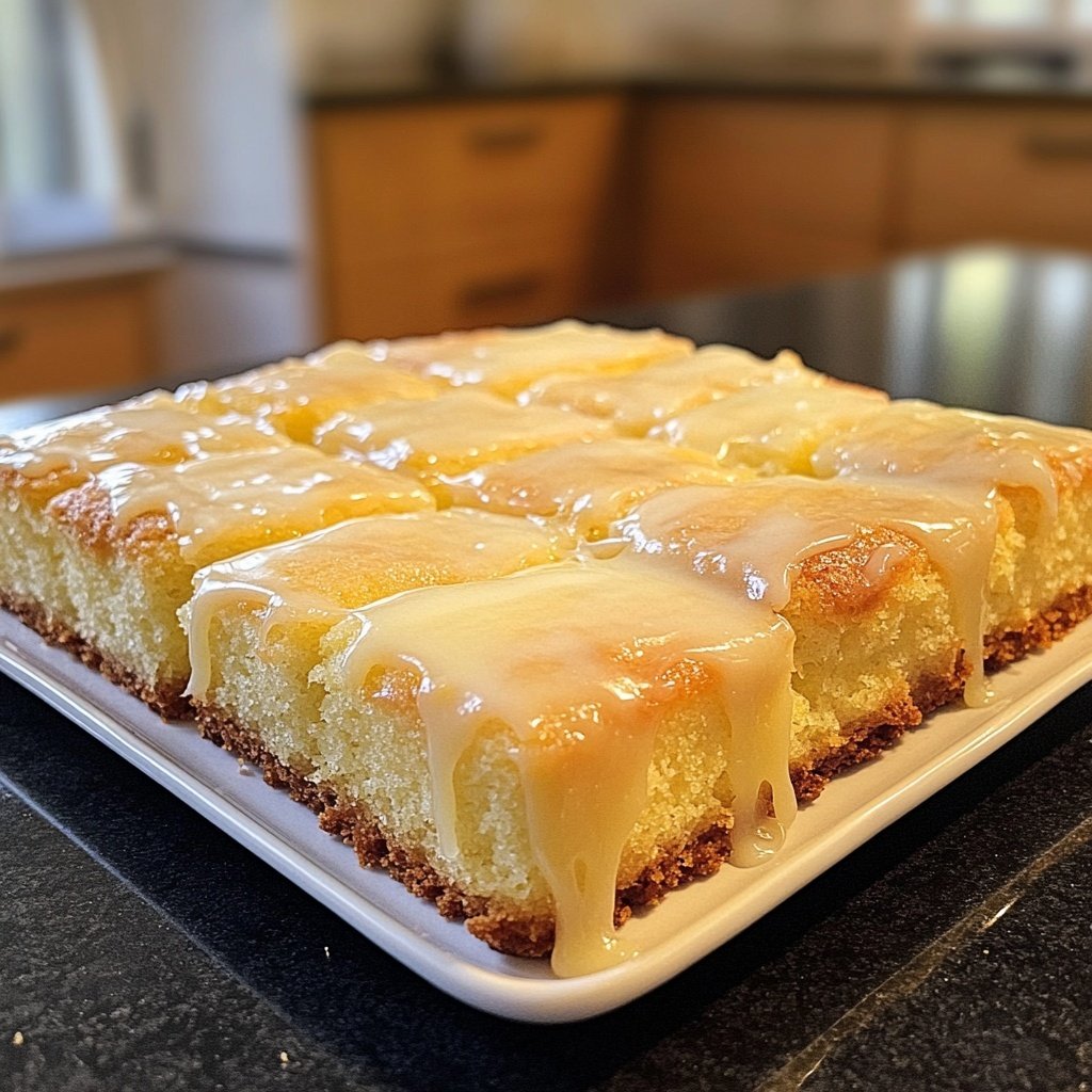 Zitronenkuchen mit Zuckerguss