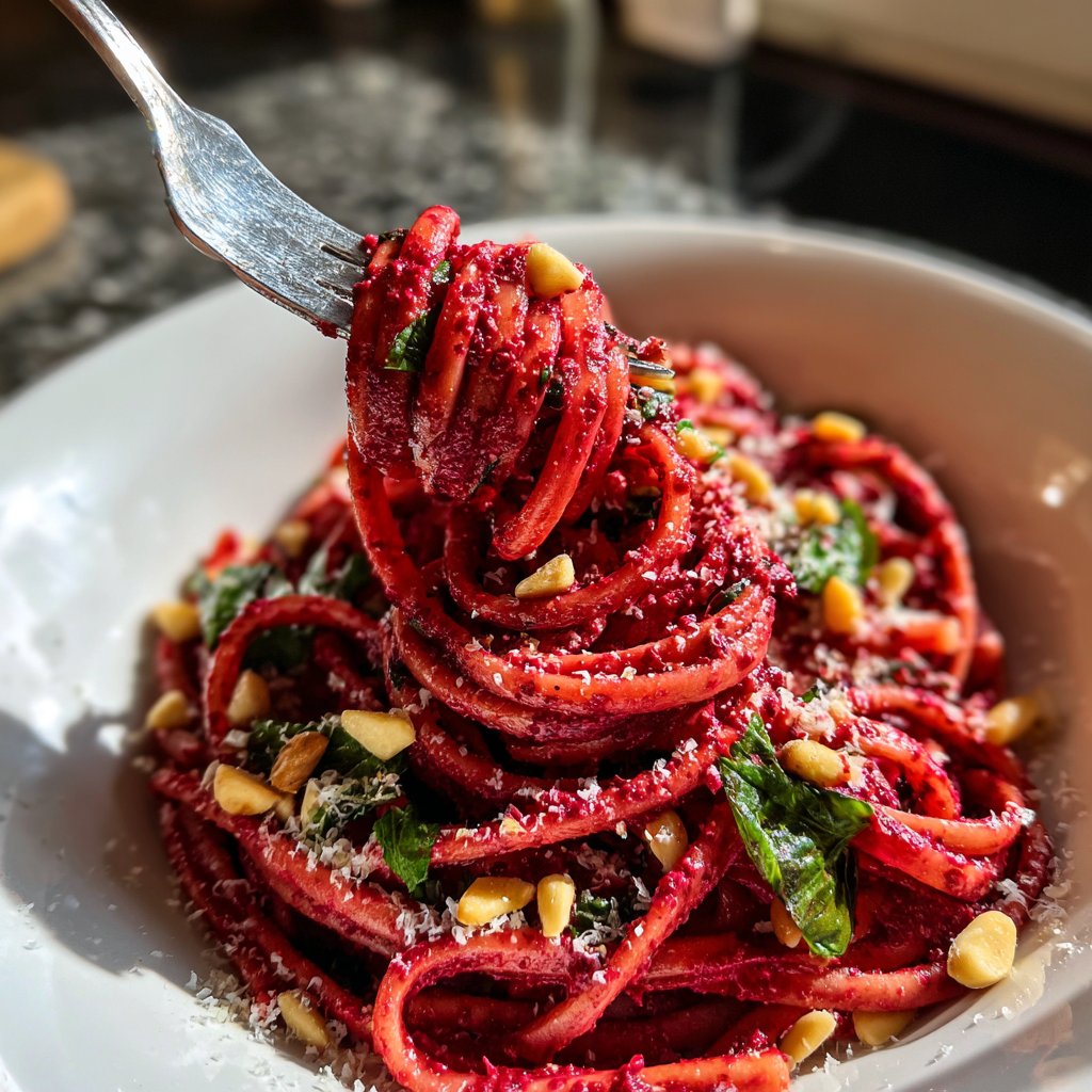 Pasta mit Rote-Bete-Pesto